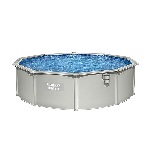 Bestway Hydrium 15'x 48" Steel Wall Above Ground Swimming Pool Set Gray