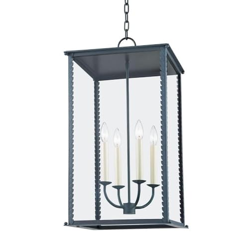Troy Lighting Zuma 4 Light Outdoor Pendant Transitional 27 Inches Tall Verdigris