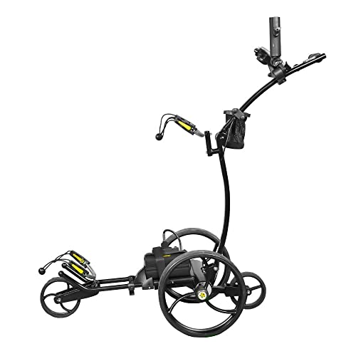 BAT-CADDY ELECTRIC GOLF CADDY X8R Sealed Lead 18-Hole Battery Powered Push Cart with Remote, Dual Motor, 9-Speeds, Reverse, Cruise Control, Anti-Tip Wheel, Downhill Control - Phantom Black