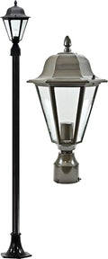 DABMAR LIGHTING Daniella Post Light Fixture Clear Glass 120 Volts Bronze