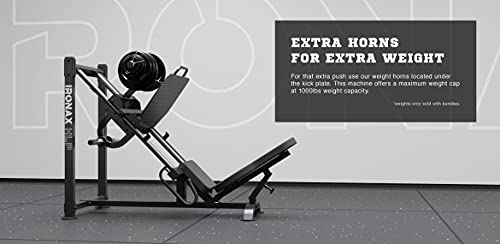 IRONAX XLP Leg Press - 45 Degree Angled Machine Compact for Fitness Black