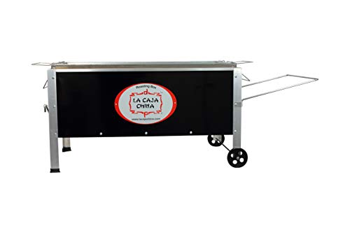 LA CAJA CHINA Model #2 100 LB Pig Roaster Outdoor Barbecue Rotisserie Grill Metal Jacket Black