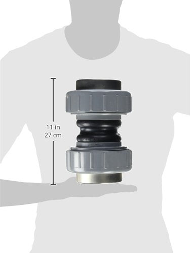 Spears Manufacturing EJ21-CSR Series CPVC Expansion Joint with EPDM Seal, Vacuum Rating 26" Hg, 3" Stainless Steel Reinforced NPT Female, Stainless Steel