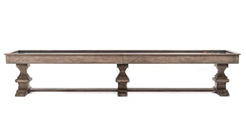 Empire USA Plank & Hide - Beaumont Shuffleboard Table (12') Silvered Oak