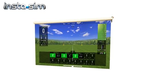 Golf Simulator Guys Electric Retractable Impact Screen 14 feet White