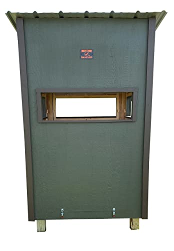 OverEZ Chicken Coop Weather Resistant Hunting Blind 4' x 4' Portable Durable Forest Green