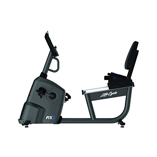 Life Fitness RS1 Recumbent Indoor Cycling Exercise Bike with Go Console Titanium