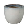 Emissary 23in White Stoneware Round Planter