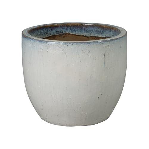 Emissary 23in White Stoneware Round Planter
