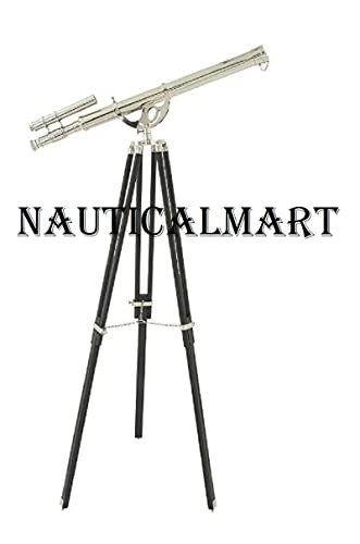 NauticalMart Elite Aluminum Wood Double Telescope