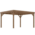Outsunny 10' x 12' Outdoor Pergola Wood Gazebo Brown