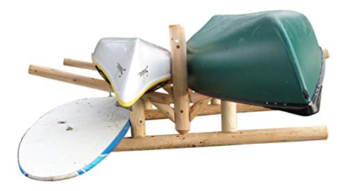 Log Kayak Rack Lowest 2-Canoe + 2-Kayak/SU Natural