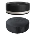 M Spa Premium 6-Person Round Hot Tub with 138 Bubble Jets and Thermal Cover, Black