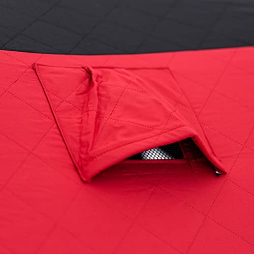 Eskimo FatFish 9416i Insulated Portable Pop-Up Ice Fishing Shelter Red, 7-9 Person