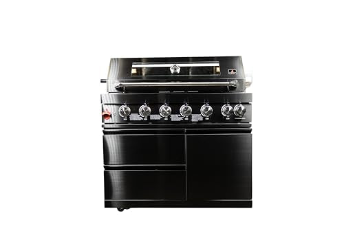 Luxuria Spas Flame Pro Series 6-Burner Modular Kitchen Black