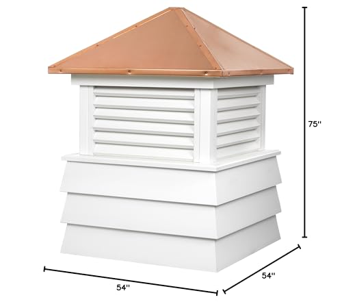 Good Directions Dover Wood Shiplap Cupola with Polished Copper Roof 54" x 75