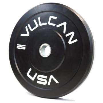 VULCAN Black Bumper Plate Set– 370 lb