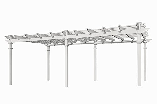 Vita Regency Grande 12' x 24' Vinyl Pergola White