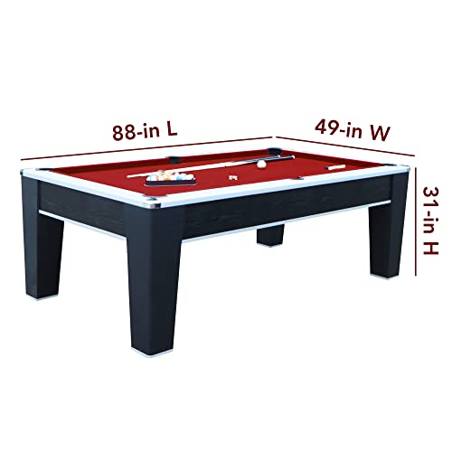 Hathaway Mirage 88-in Pool Table Black/Red