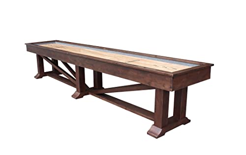Empire USA Plank & Hide - Lucas Shuffleboard Table (14') Nutmeg