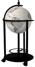 Replogle Empire Illuminated Bar Globe 16" Gray Ocean Political Map