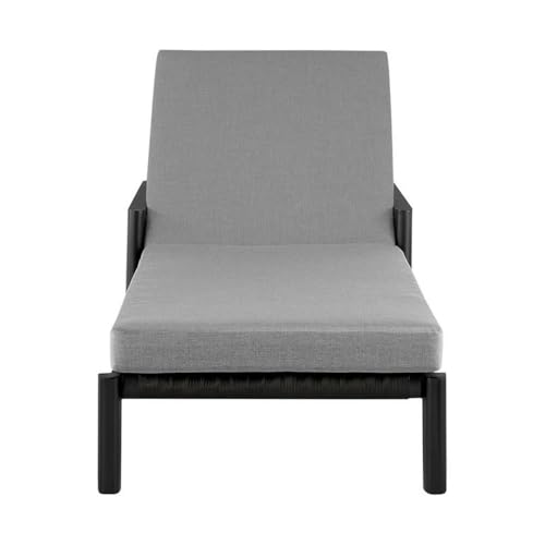 Armen Living Cayman Aluminum Outdoor Adjustable Chaise Lounge Chair Grey