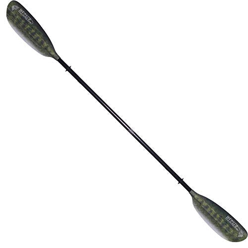 Werner Paddles Camano Hooked Adjustable Fiberglass Kayak Fishing Paddle Bass Green