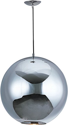 ET2 Quad LED 3-Tier Pendant Light Bronze Finish Glass Shade 15W Max ELV Dimmable Chrome