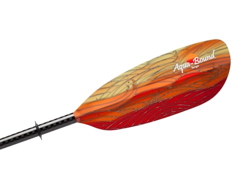 AQUA BOUND Tango Fiberglass Straight Shaft 2-Piece Kayak Paddle Northern Lights