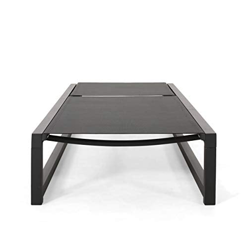 Christopher Knight Home Vivian Outdoor Aluminum Chaise Lounge Set of 2 Black