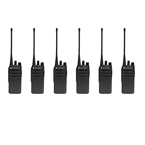 Motorola Solutions 6 Pack CP100D Analog UHF Two Way Radio 16 Channel 4 Watt Black
