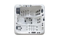 Luxuria Spas Sensation 4-Person 73-Jet Hot Tub with Double Lounge and Touch Screen Silver Marble/Grey