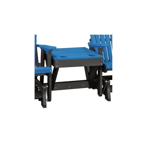 American Furniture Classics Double Glider with Table Blue and Black
