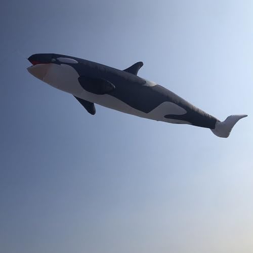 Yingfeida Soft Inflatable Killer Whale Kite Pendant Black