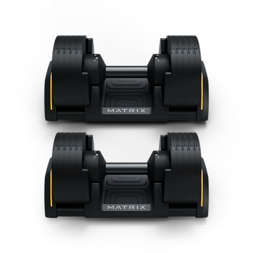 Matrix Fitness DB50 Adjustable Dumbbells 50 lb Black