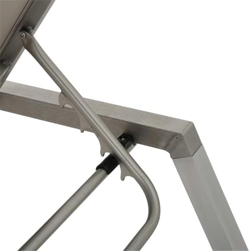 Afuera Living Outdoor Aluminum Chaise Lounge Set of 4 Gray