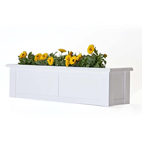 Generic 60 Inch XL Hampton Cleat Mount Window Box White