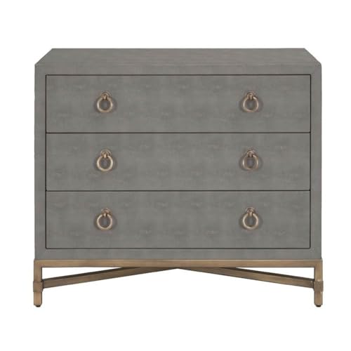 Star International Furniture Traditions Strand 3-Drawer Resin Nightstand Grey