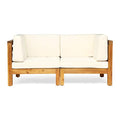 Christopher Knight Home Oana Love Seats Teak + Beige