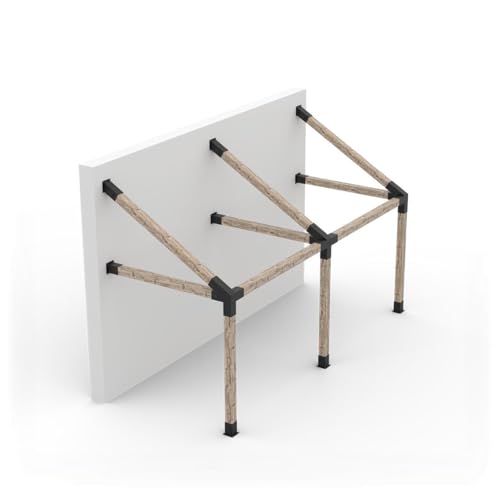 TOJAGRID Grid 30 Double Wall Mount Pergola Kit for 6x6 Wood Posts