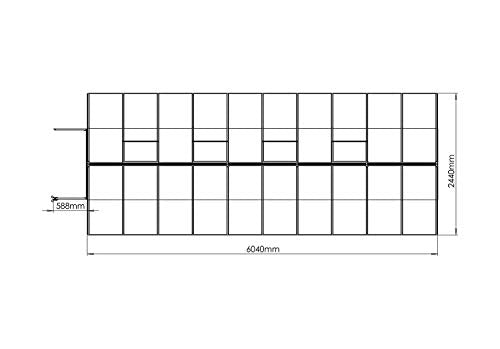 Palram Canopia Bella 8' x 20' Greenhouse Silver