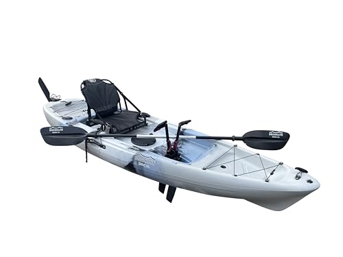 BKC Brooklyn 10.0 Single Pedal Sit On Top Fishing Kayak Grey Camo