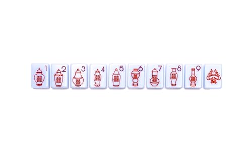 Southern Sparrow Chinoiserie Mahjong Tiles 160 Handpainted Breezy Blue