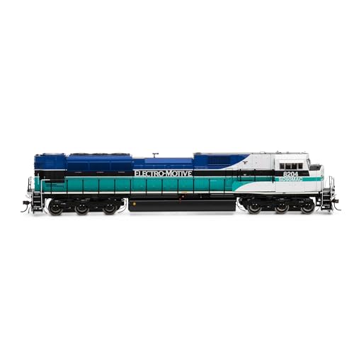 Athearn HO G2 SD90MAC-H Phase I Locomotive w/DCC & Sound EMDX #8204 Blue/Teal/White/Black