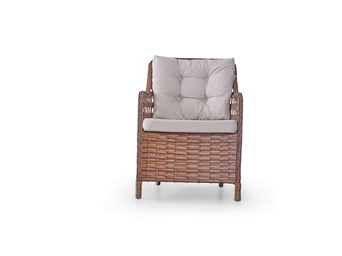 Angora Shira 6-Piece Rattan Outdoor Furniture Set Brown