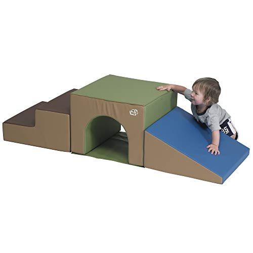Children's Factory 3 Piece Over and Under Tunnel Climber Woodland