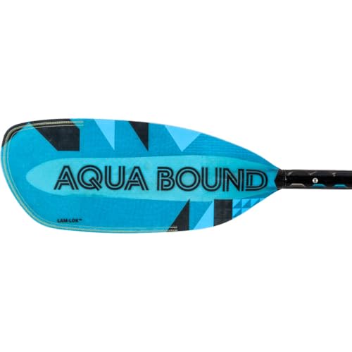 AQUA BOUND Fiberglass Versa-Lok Bent Shaft 4-Piece Kayak Paddle Blue