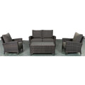 Teva Furniture Barbados Two-Tone Wicker Loveseat Set Grey