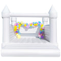 OZIS White PVC Inflatable Bounce House Castle 13x12x10FT with Blower