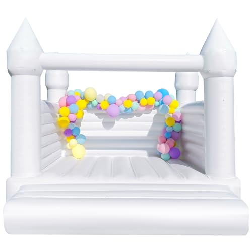 OZIS White PVC Inflatable Bounce House Castle 13x12x10FT with Blower